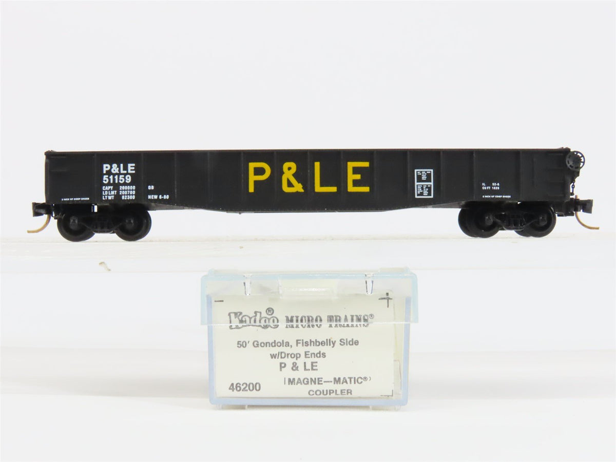 N Micro-Trains MTL/Kadee 46200 P&amp;LE Pittsburgh Lake Erie Gondola Car #51159