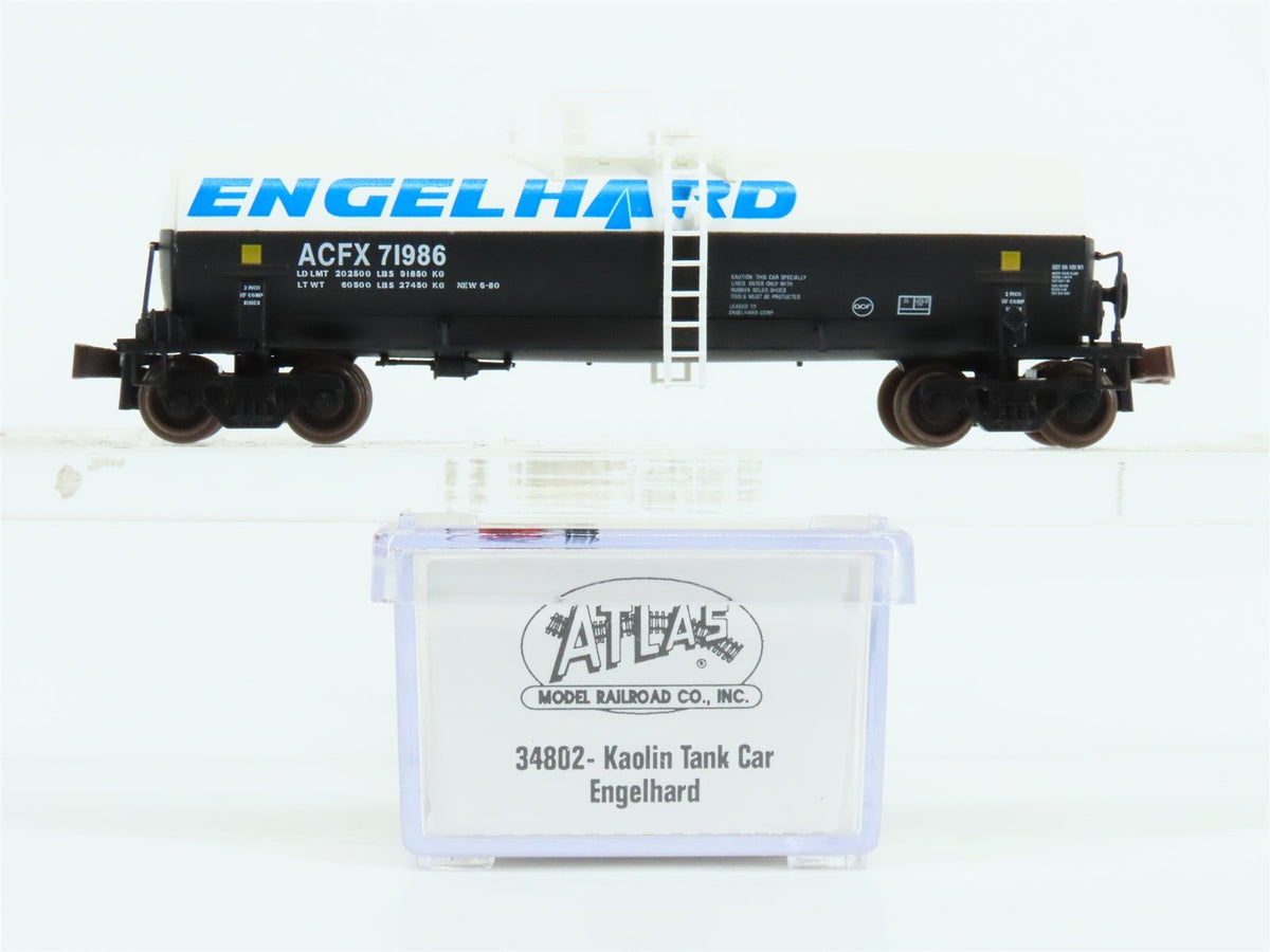 N Scale Atlas 34802 ACFX Engelhard Kaolin Tank Car #71986