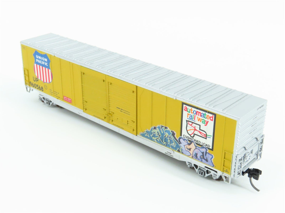 N Scale Atlas 36862 UP Union Pacific 60&#39; Box Car #960568 w/ Custom Graffiti