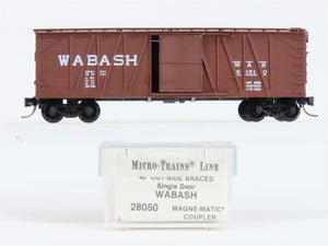 N Scale Micro-Trains MTL 28050 WAB Wabash 40' Out-Side Braced Boxcar #81510