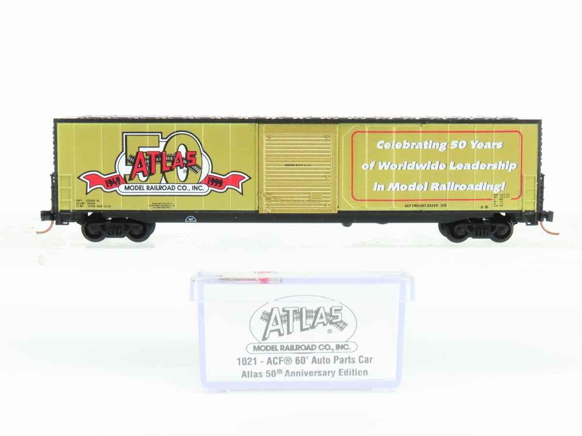 N Scale Atlas 1021 50th Anniversary Edition 60&#39; Double Door Box Car #1949-1999