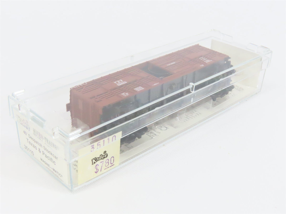 N Scale Micro-Trains MTL/Kadee 35110 T&amp;P Texas &amp; Pacific 40&#39; Stock Car #22225