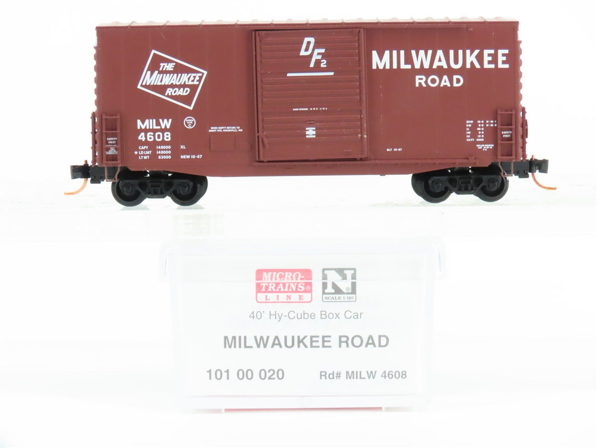 N Scale Micro-Trains MTL 10100020 MILW Milwaukee Road 40&#39; Box Car #4608