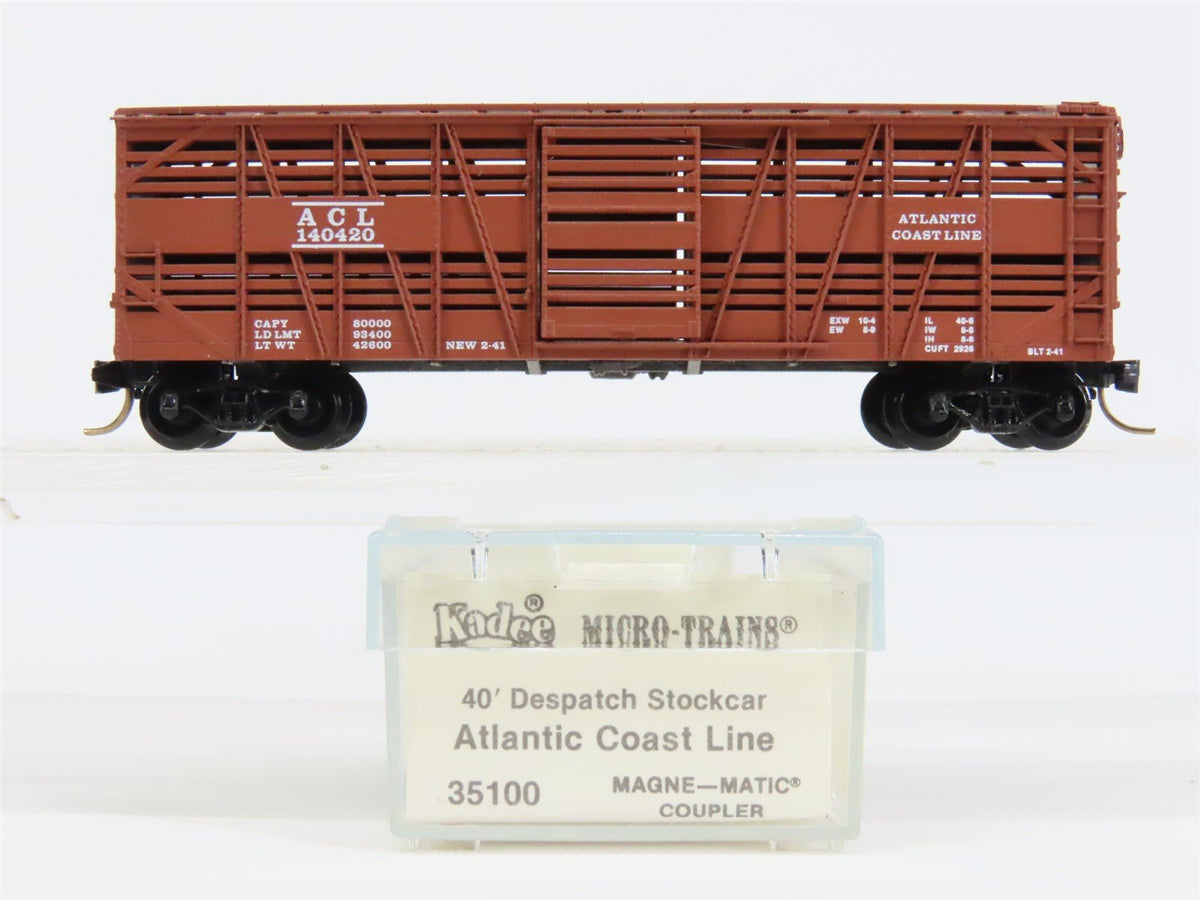 N Micro-Trains MTL/Kadee 35100 ACL Atlantic Coast Line 40&#39; Stock Car #140420