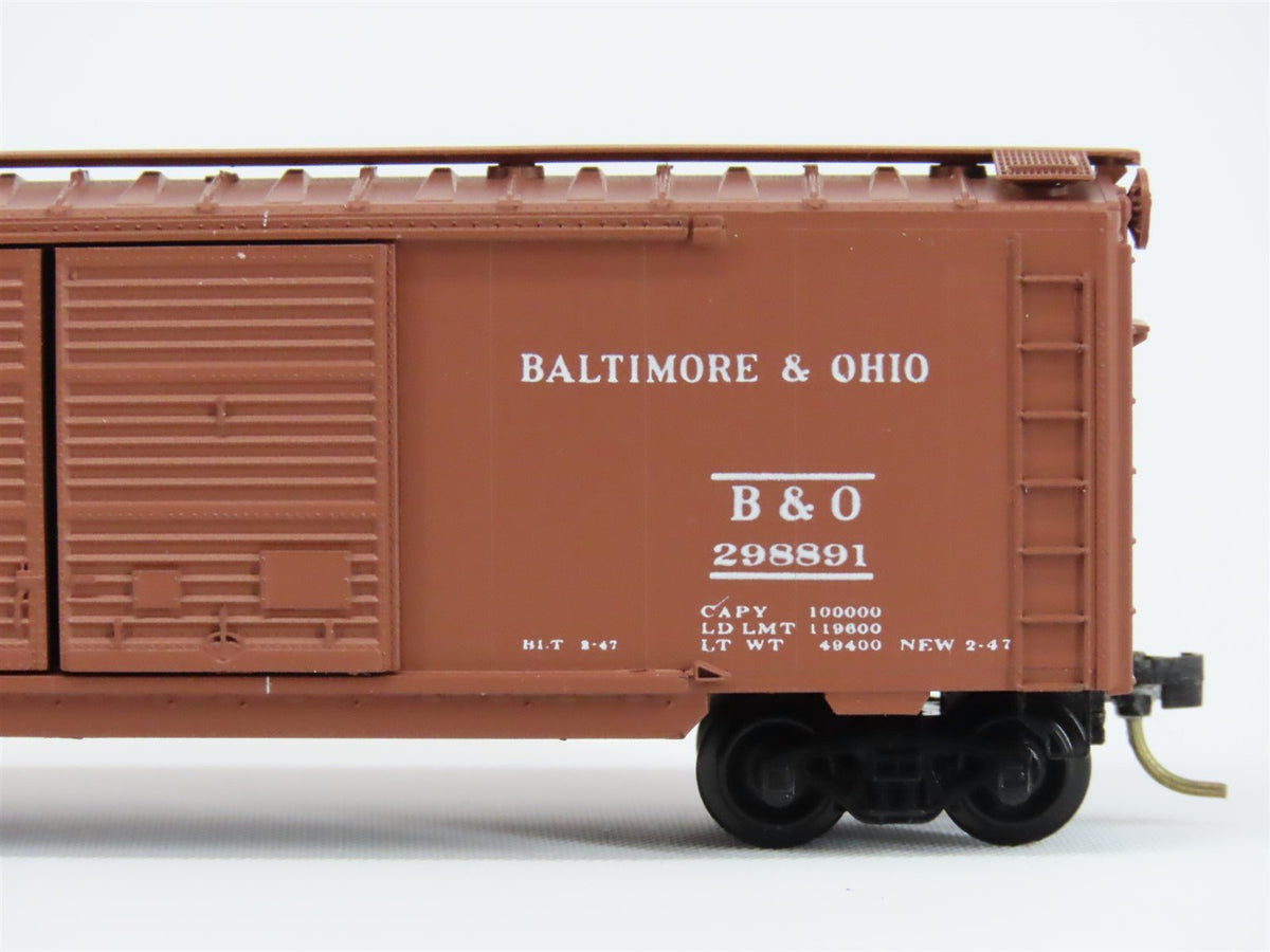 N MicroTrains MTL/Kadee 23157 B&amp;O Baltimore &amp; Ohio 40&#39; Boxcar #298891 Blue Label