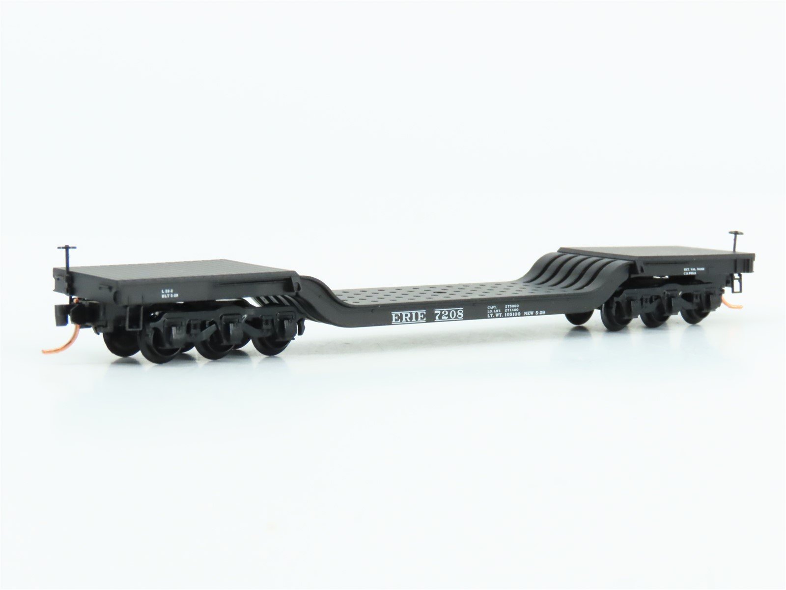 N Scale Micro-Trains MTL 109050 ERIE Railroad Depressed Center Flat Car #7208