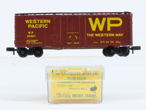 N Micro-Trains MTL/Kadee 2120-1 WP Western Pacific 40' Boxcar #20201 Blue Label