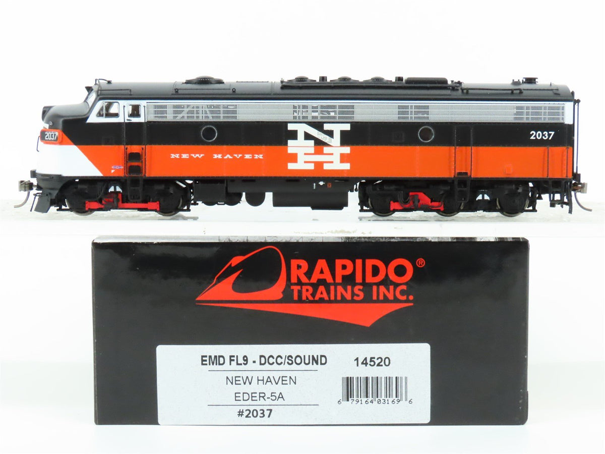 HO Rapido 14520 NH New Haven &quot;McGinnis&quot; EDER-5A FL9 Diesel #2037 w/ DCC &amp; Sound