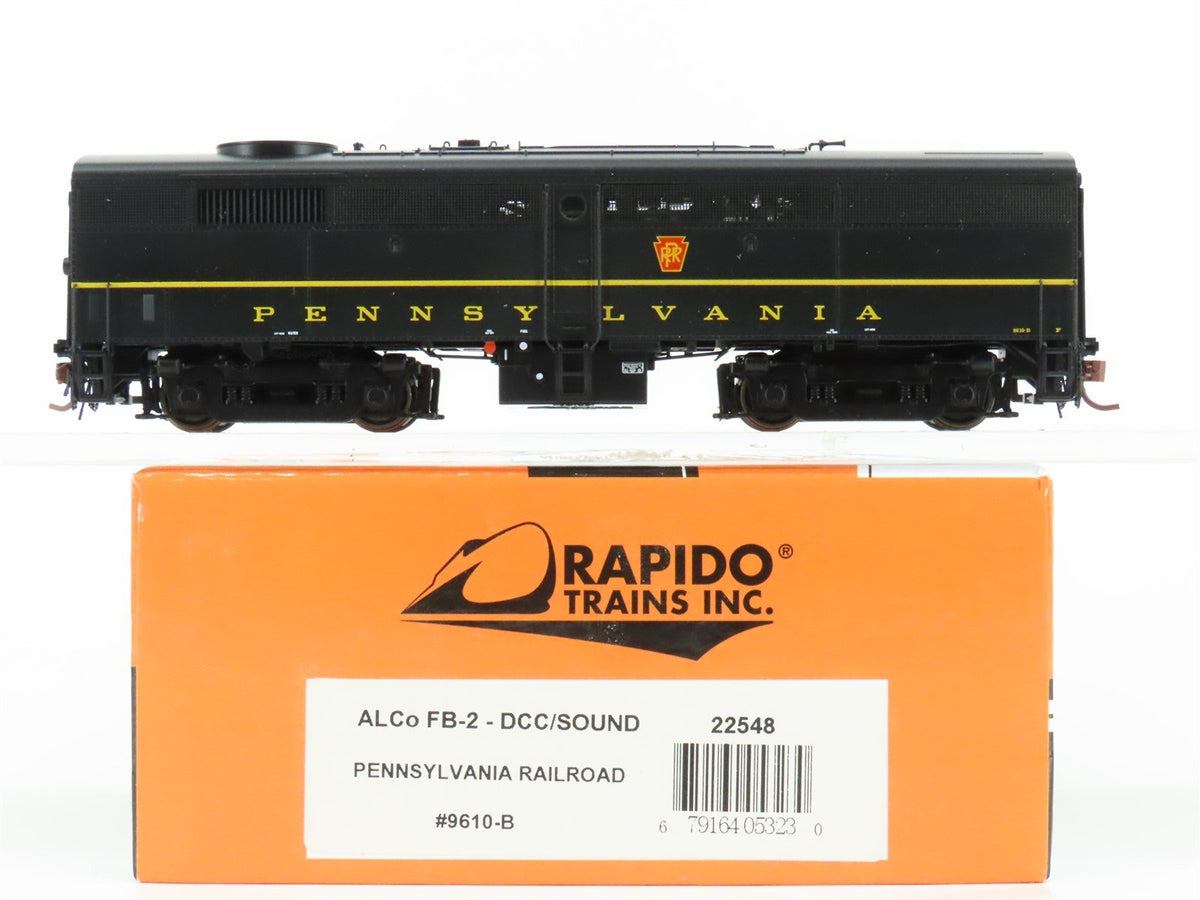 HO Scale Rapido 22548 PRR Pennsylvania ALCO FB-2 Diesel #9610-B w/ DCC &amp; Sound