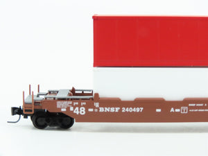 Z Scale Micro-Trains MTL 54000060 BNSF Railway Husky-Stack Well Car #240497