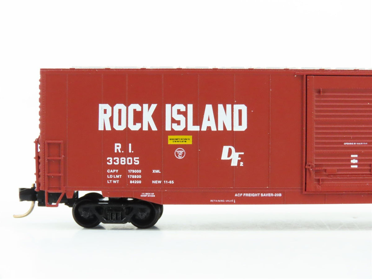 N Scale Atlas 37251 RI Rock Island Railroad 60&#39; Single Door Box Car #33805