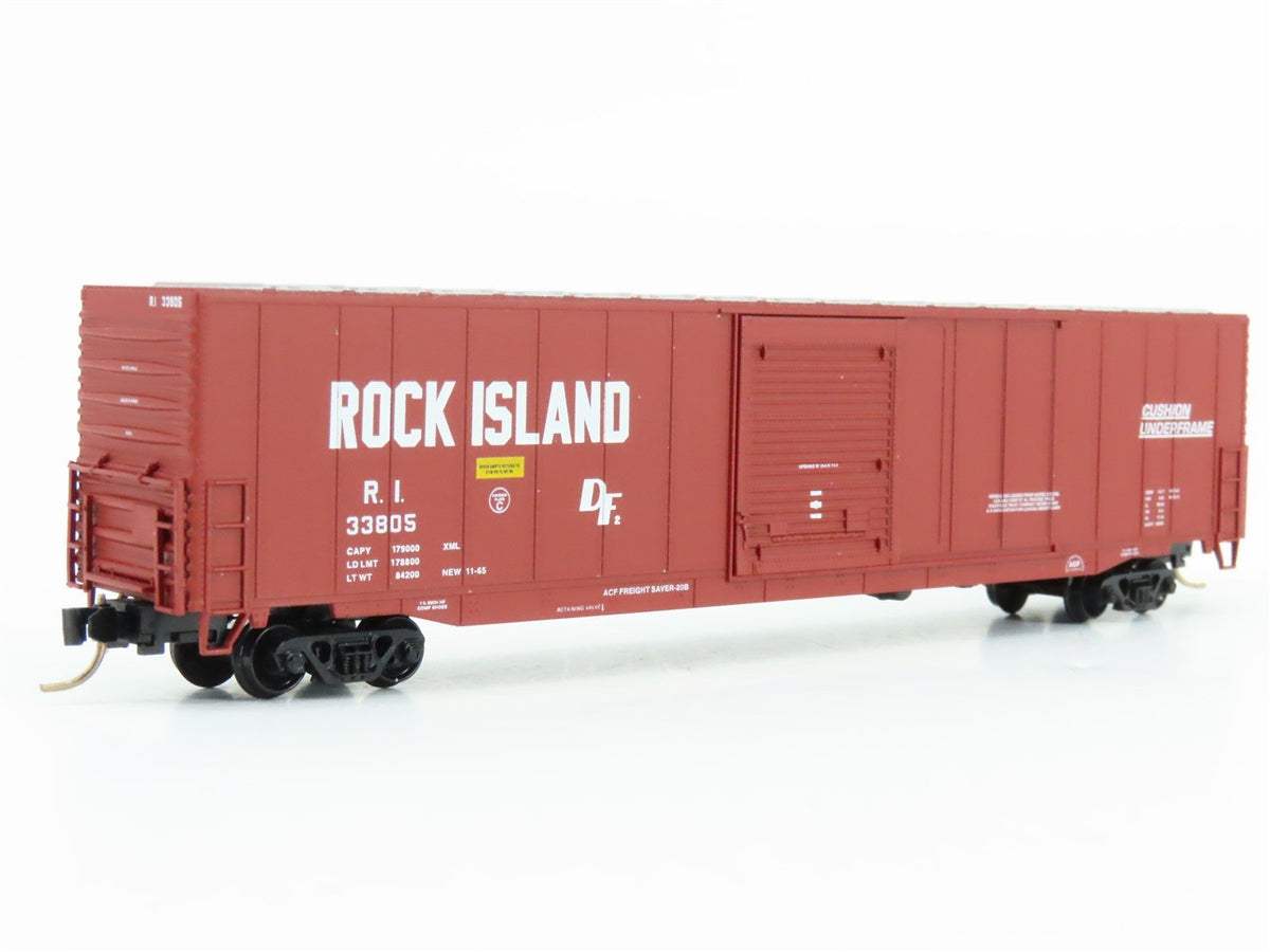 N Scale Atlas 37251 RI Rock Island Railroad 60&#39; Single Door Box Car #33805