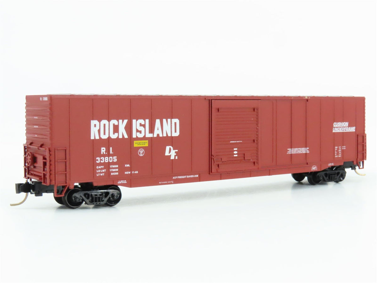 N Scale Atlas 37251 RI Rock Island Railroad 60&#39; Single Door Box Car #33805