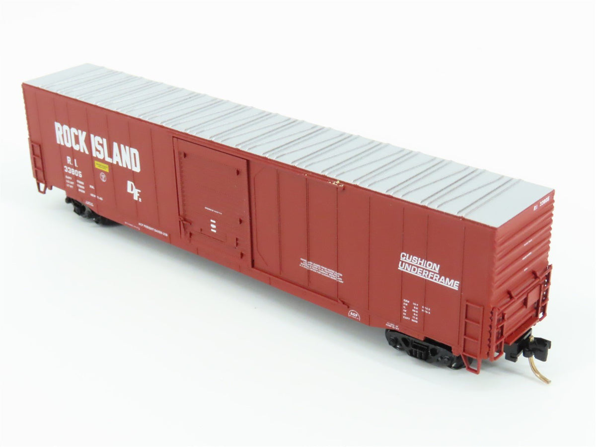 N Scale Atlas 37251 RI Rock Island Railroad 60&#39; Single Door Box Car #33805