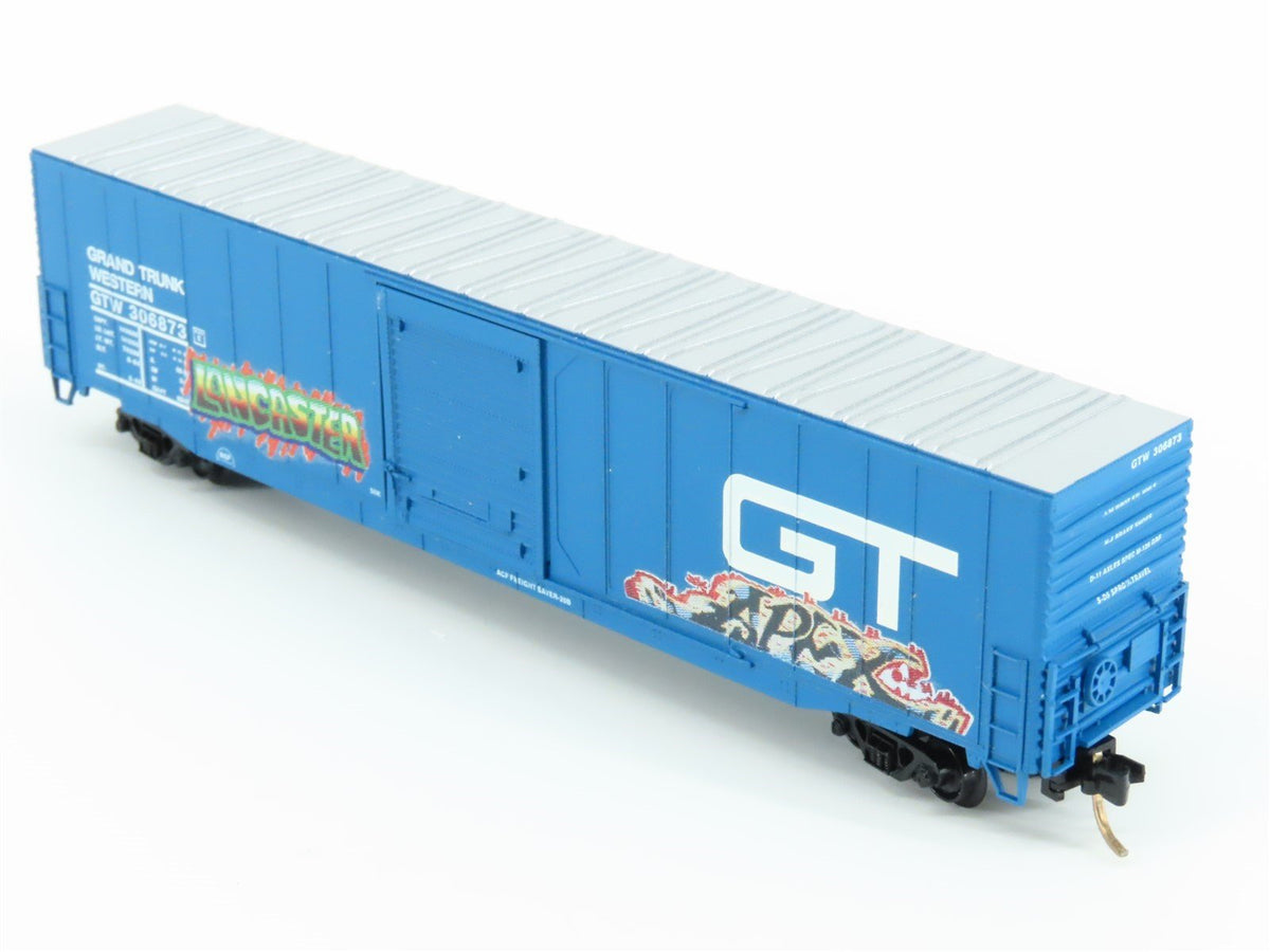 N Atlas 37223 GTW Grand Trunk Western 60&#39; Box Car #306873 w/ Custom Graffiti