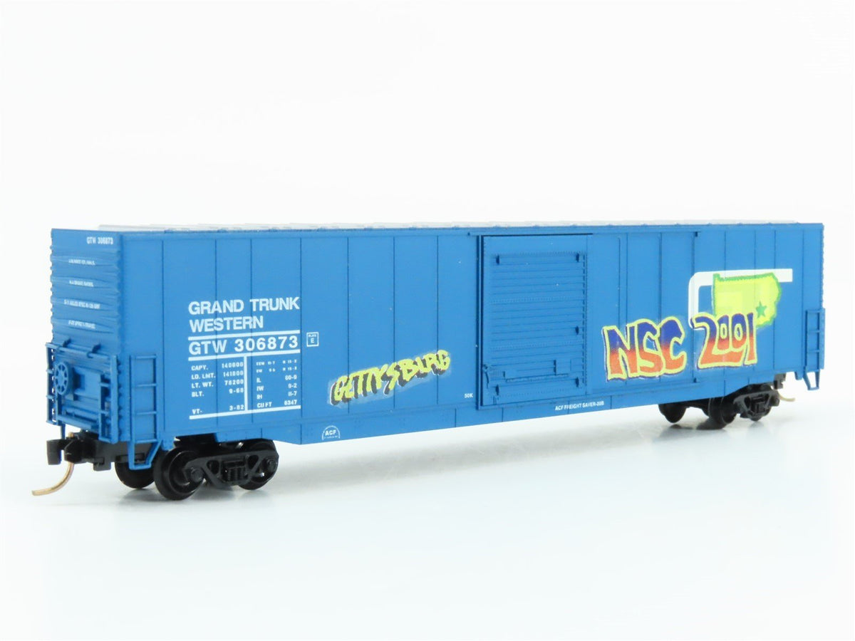 N Atlas 37223 GTW Grand Trunk Western 60&#39; Box Car #306873 w/ Custom Graffiti