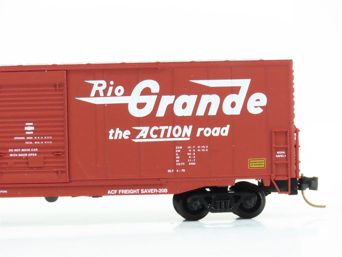 N Scale Atlas 36822 D&amp;RGW Rio Grande Railroad 60&#39; Double Door Box Car #63856