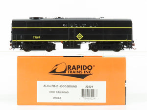 HO Scale Rapido 22521 ERIE Railroad ALCO FB-2 Diesel #738-B w/ DCC & Sound