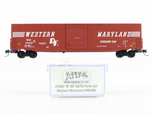 N Scale Atlas 37263 WM Western Maryland Railroad 60' Single Door Box Car #495988