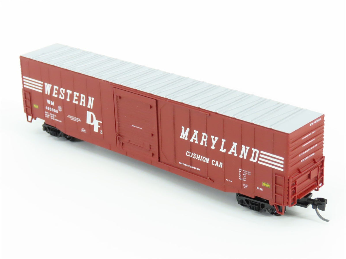 N Scale Atlas 37263 WM Western Maryland Railroad 60&#39; Single Door Box Car #495988