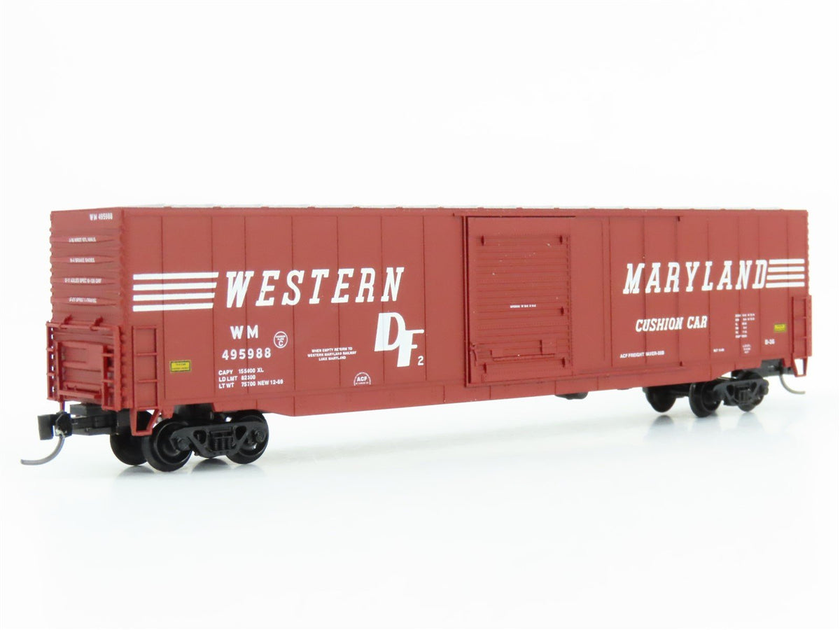 N Scale Atlas 37263 WM Western Maryland Railroad 60&#39; Single Door Box Car #495988