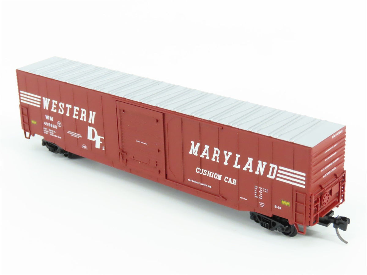 N Scale Atlas 37263 WM Western Maryland Railroad 60&#39; Single Door Box Car #495988