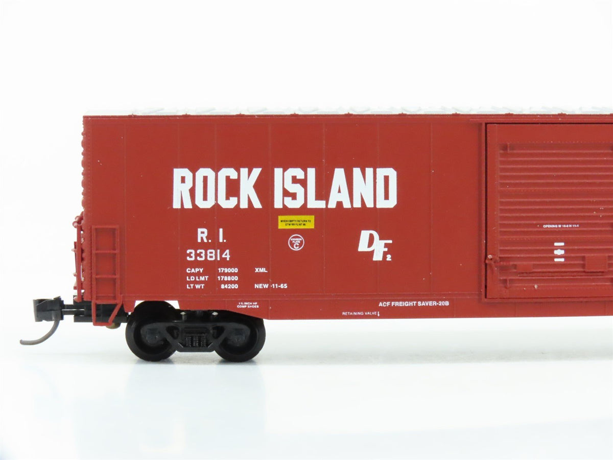 N Scale Atlas 37252 RI Rock Island Railroad 60&#39; Single Door Box Car #33814