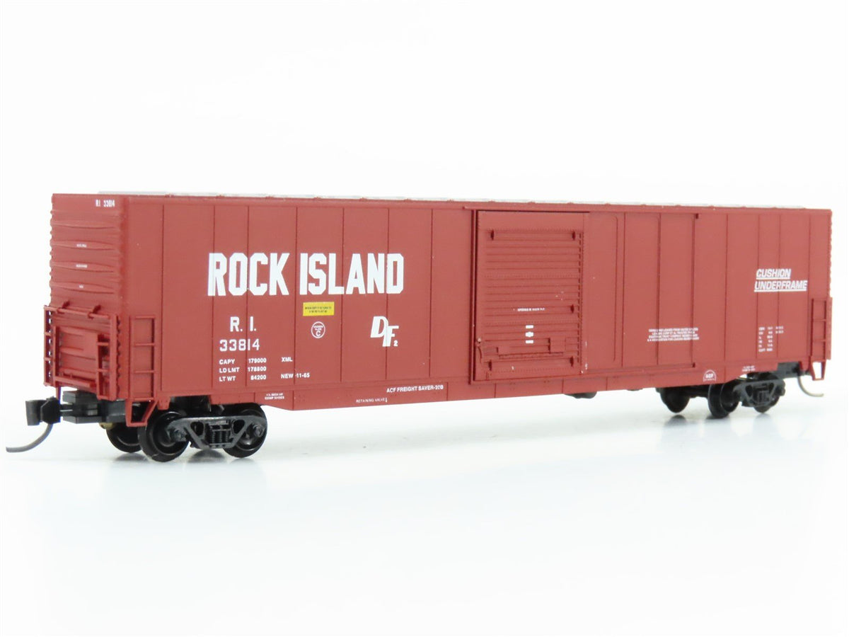 N Scale Atlas 37252 RI Rock Island Railroad 60&#39; Single Door Box Car #33814