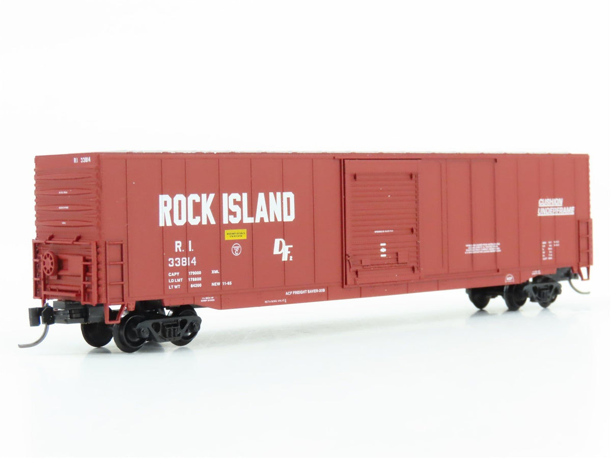 N Scale Atlas 37252 RI Rock Island Railroad 60&#39; Single Door Box Car #33814