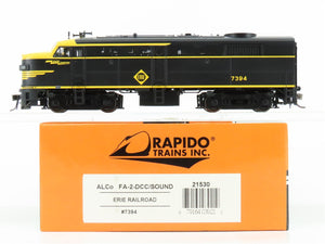 HO Scale Rapido 21530 ERIE Railroad ALCO FA-2 Diesel #7394 w/ DCC & Sound