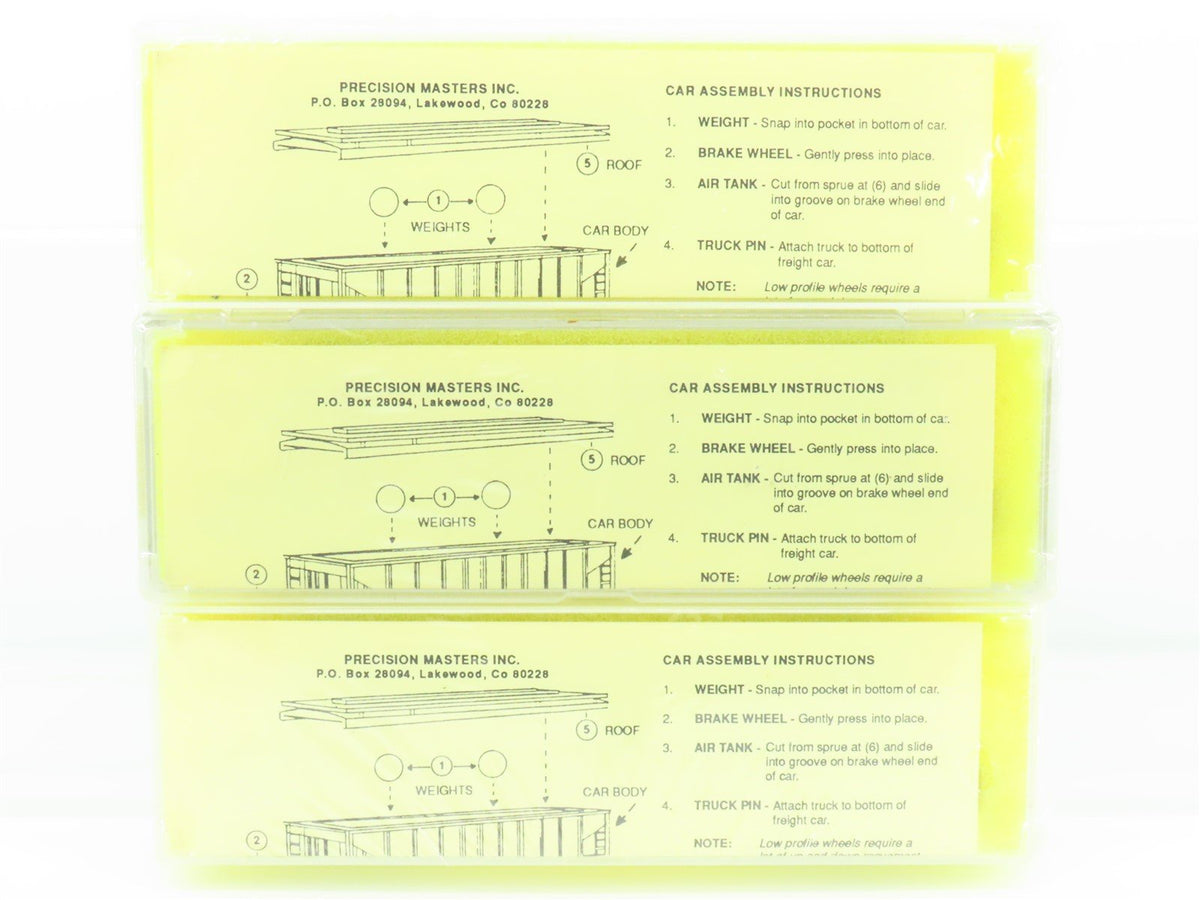 N Scale Precision Masters Kit #1402 ATSF Santa Fe 3-Bay Hopper 3-Pack Sealed