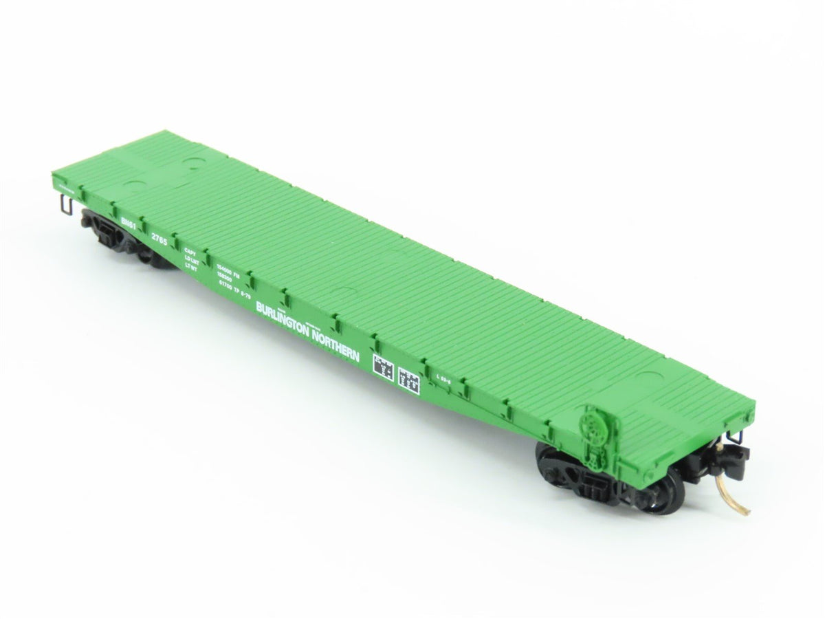 N Scale Micro-Trains MTL 45200 BN Burlington Northern 50&#39; Flat Car #612765