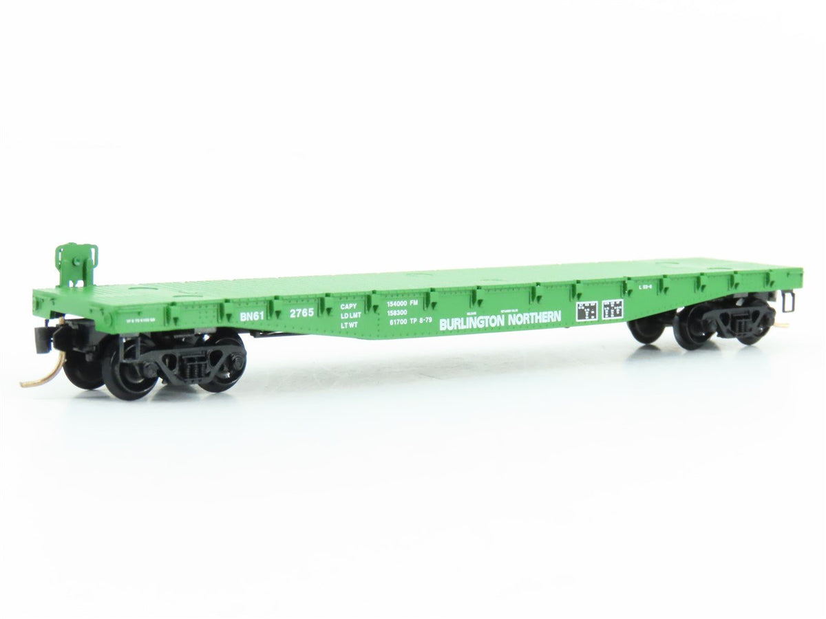 N Scale Micro-Trains MTL 45200 BN Burlington Northern 50&#39; Flat Car #612765