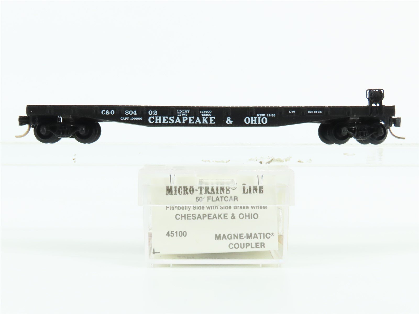 N Scale Kadee Micro-Trains MTL 45100 C&O Chesapeake & Ohio 50' Flat Car #80402