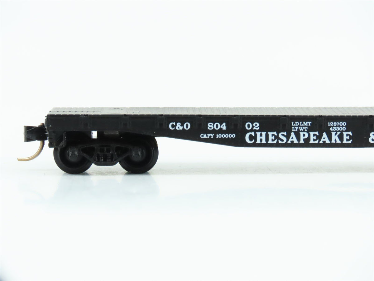 N Scale Kadee Micro-Trains MTL 45100 C&amp;O Chesapeake &amp; Ohio 50&#39; Flat Car #80402