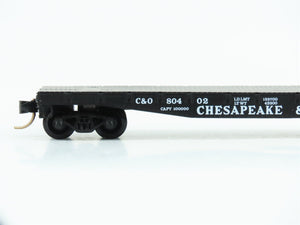 N Scale Kadee Micro-Trains MTL 45100 C&O Chesapeake & Ohio 50' Flat Car #80402