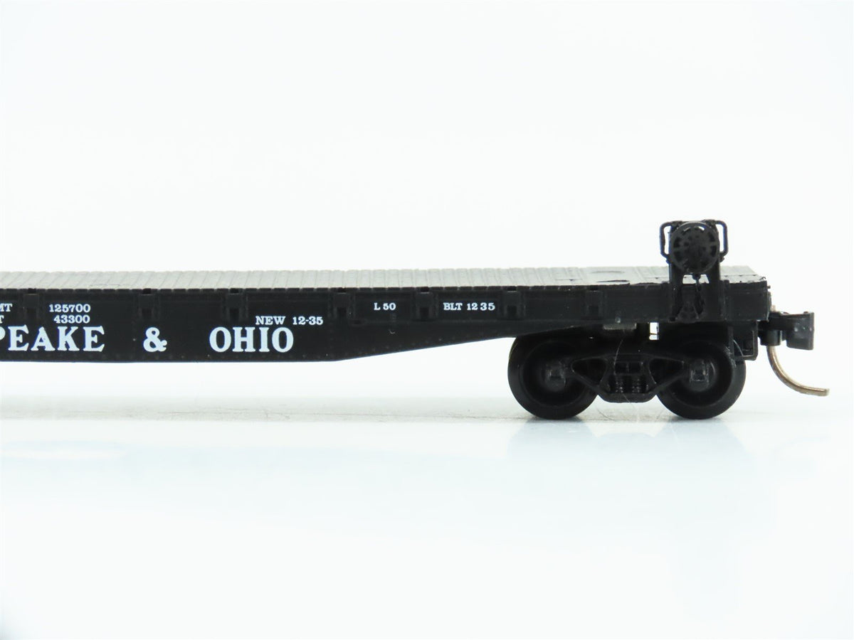 N Scale Kadee Micro-Trains MTL 45100 C&amp;O Chesapeake &amp; Ohio 50&#39; Flat Car #80402