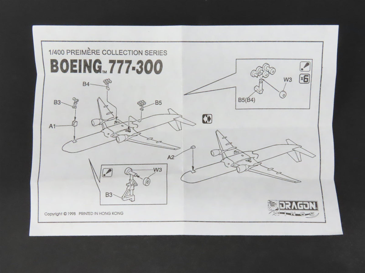 1:400 Scale Dragon Wings 55024 Die-Cast Boeing B777-300 Airliner N5014K