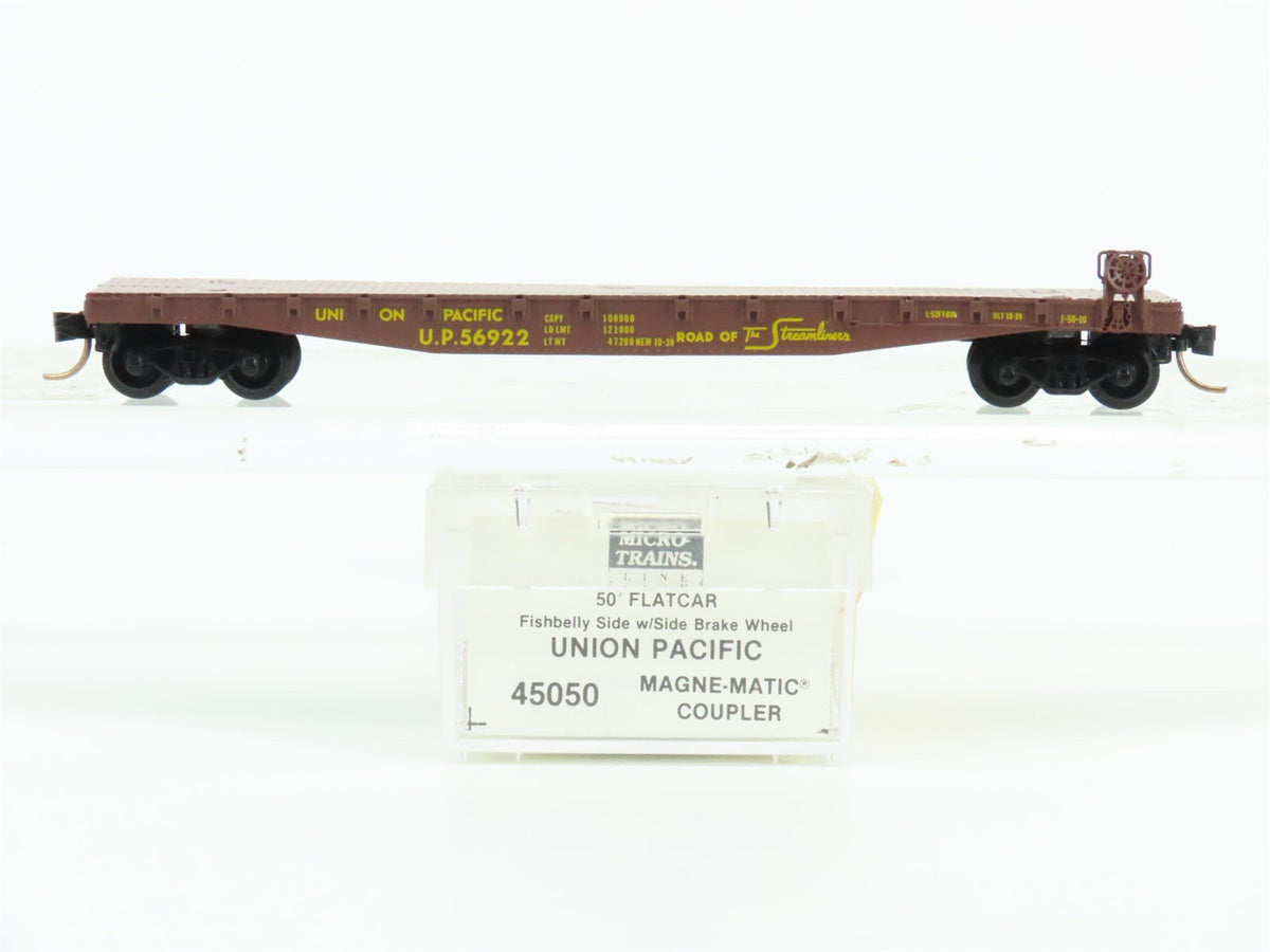 N Scale Micro-Trains MTL 45050 UP Union Pacific Streamliners 50&#39; Flat Car #56922