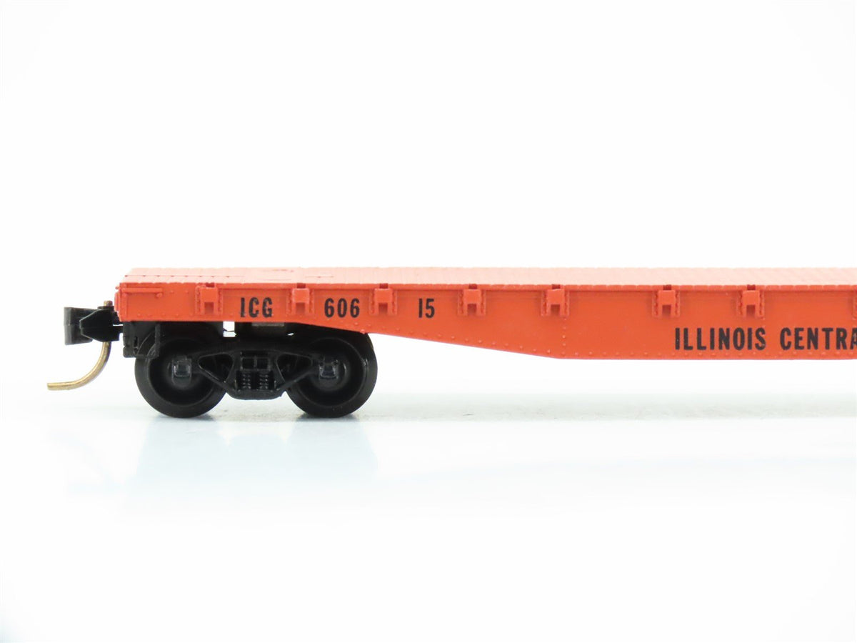 N Scale Micro-Trains MTL 45010 ICG Illinois Central Gulf 50&#39; Flat Car #60615