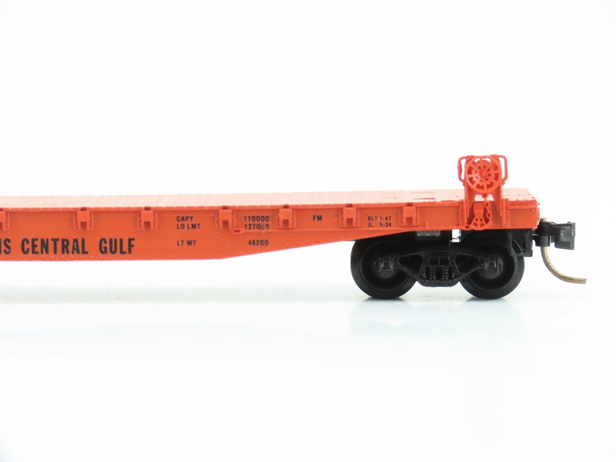 N Scale Micro-Trains MTL 45010 ICG Illinois Central Gulf 50&#39; Flat Car #60615