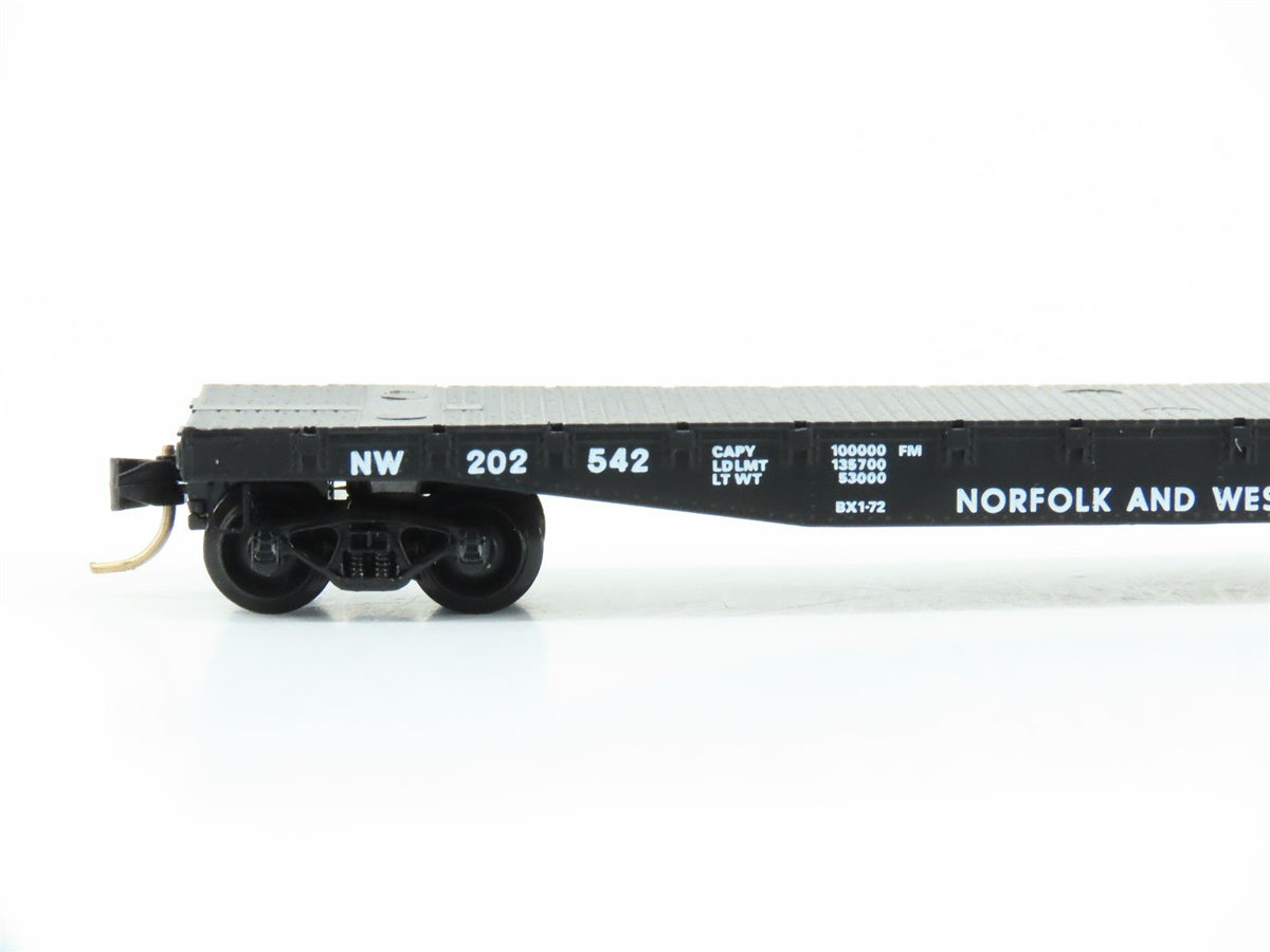 N Scale Micro-Trains MTL 45020 NW Norfolk &amp; Western 50&#39; Flat Car #202542