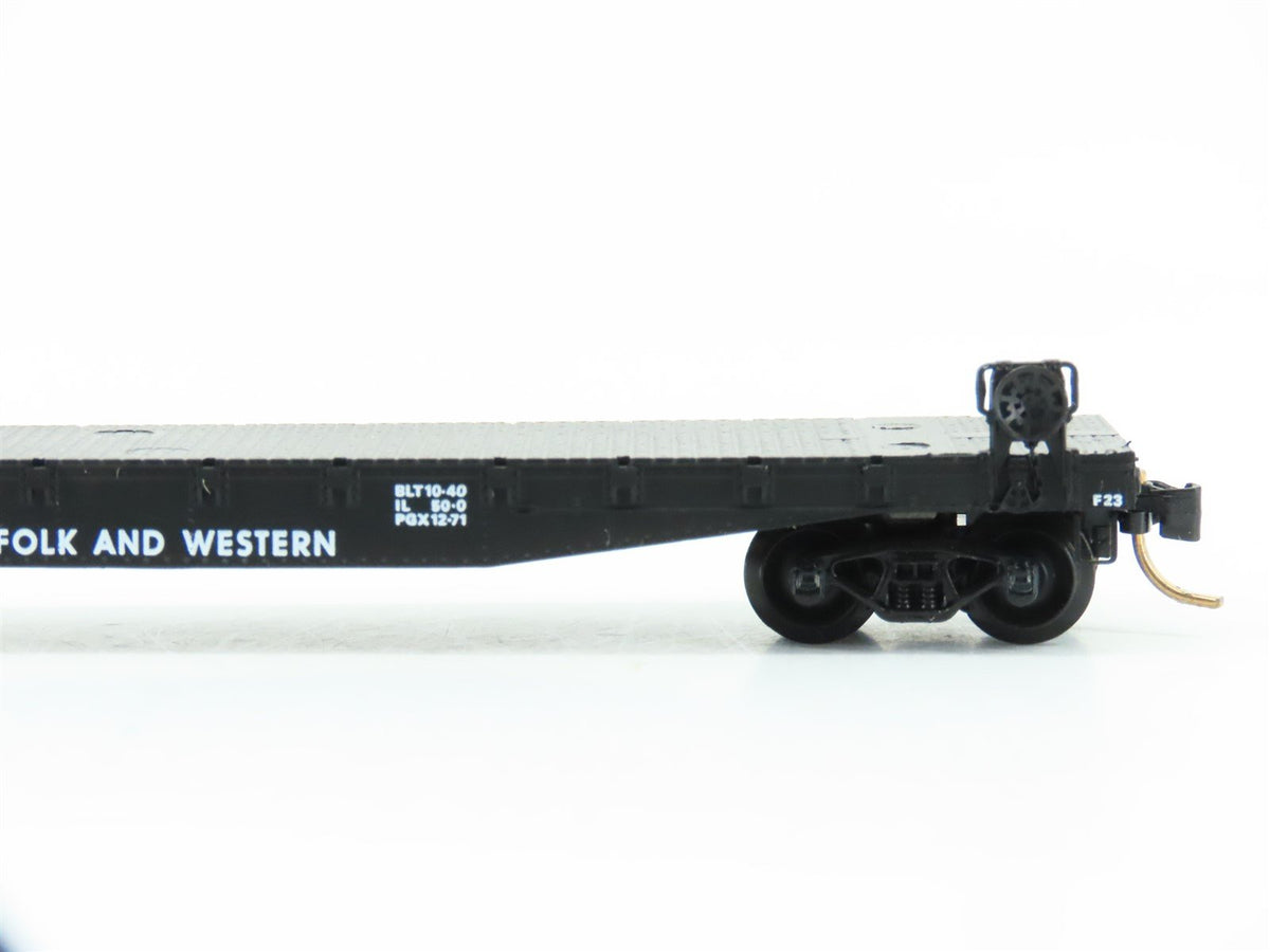 N Scale Micro-Trains MTL 45020 NW Norfolk &amp; Western 50&#39; Flat Car #202542