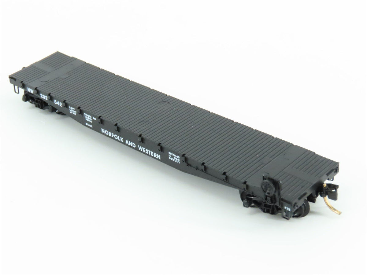 N Scale Micro-Trains MTL 45020 NW Norfolk &amp; Western 50&#39; Flat Car #202542