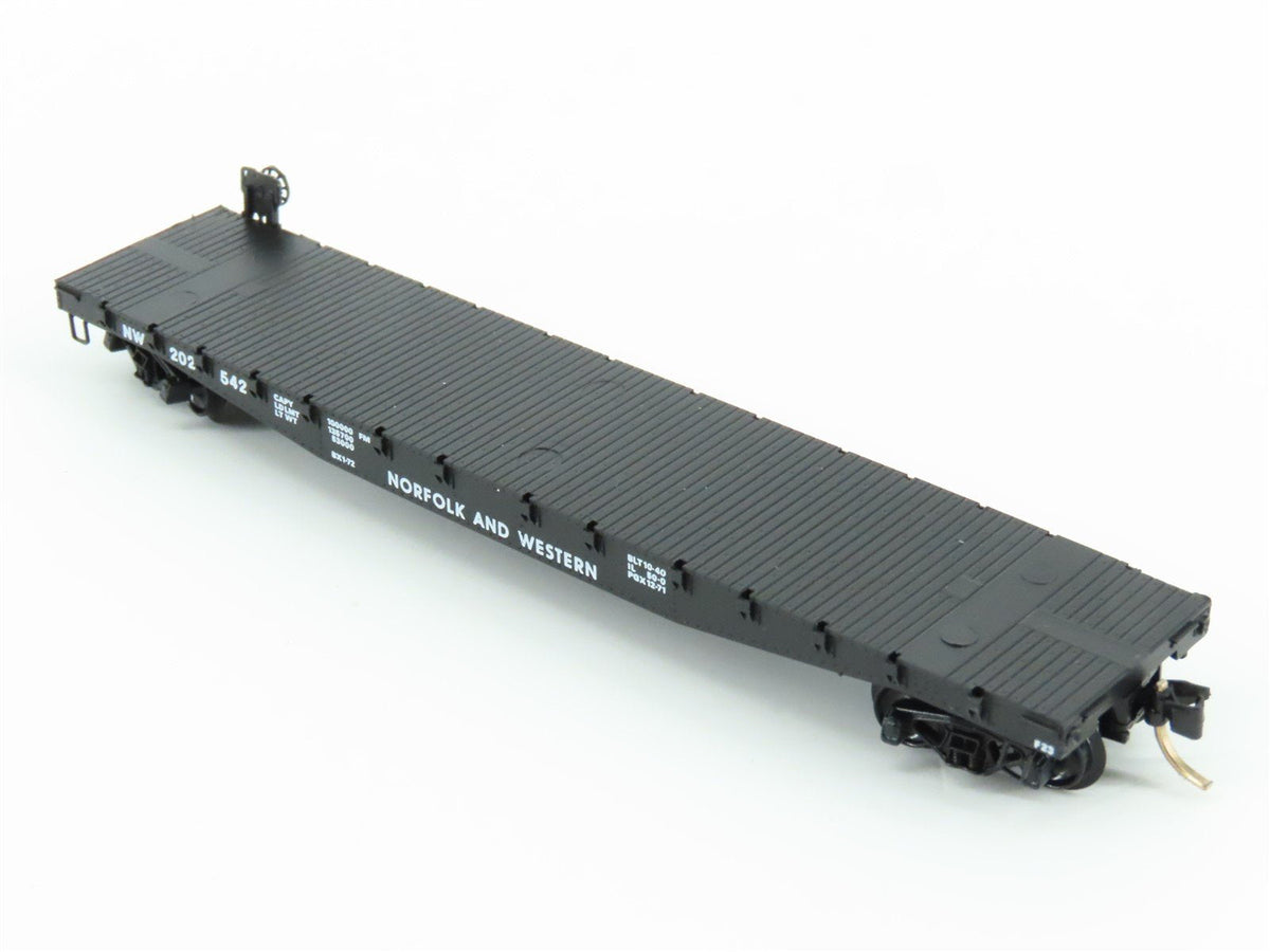 N Scale Micro-Trains MTL 45020 NW Norfolk &amp; Western 50&#39; Flat Car #202542