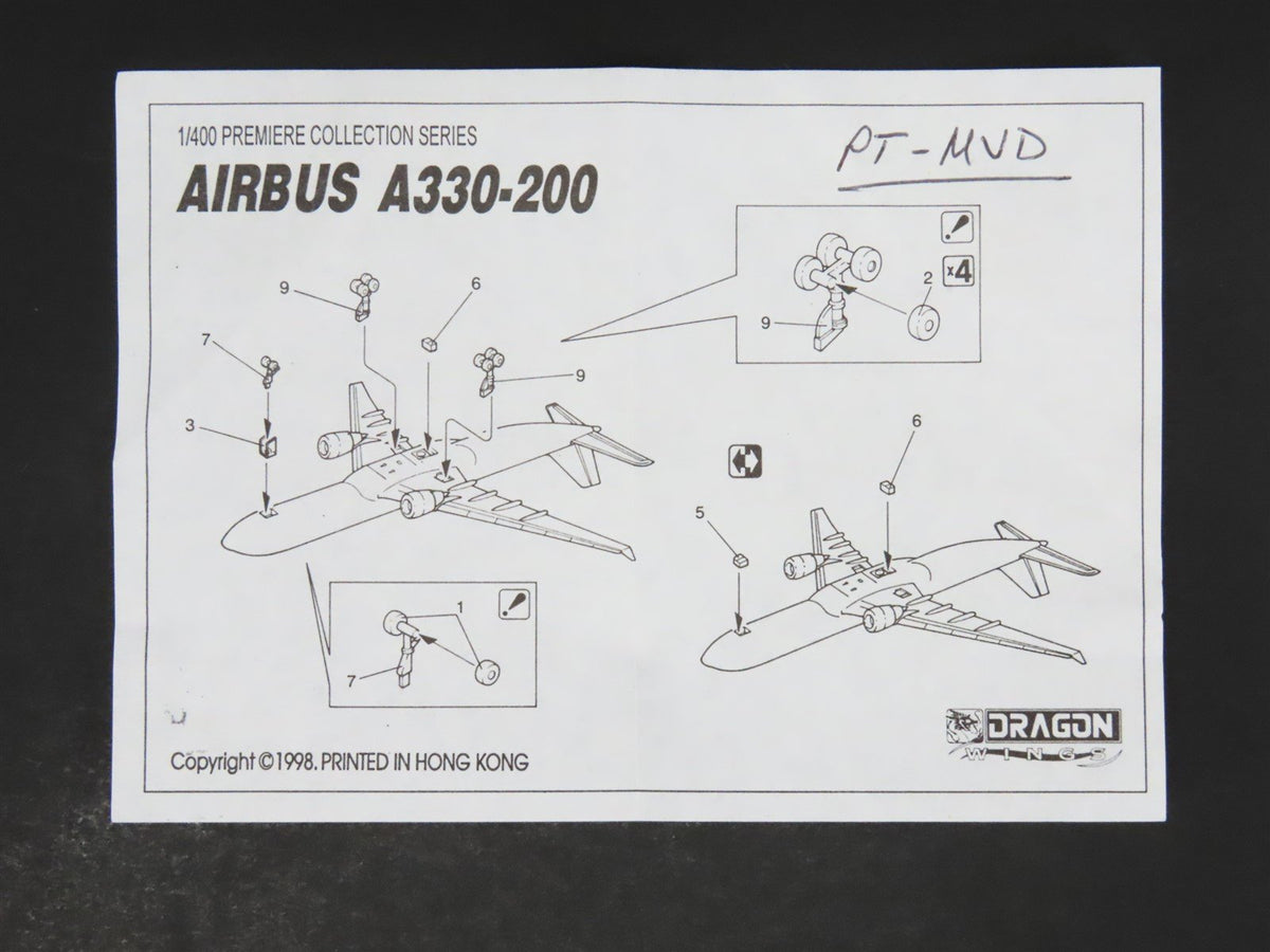 1:400 Dragon Wings 55141 Die-Cast TAM Airlines Airbus A330-232 Airliner PT-MVD