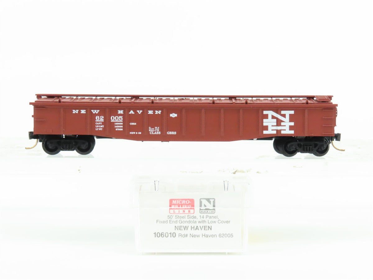 N Scale Micro-Trains MTL 106010 NH New Haven Railroad 50&#39; Covered Gondola #62005