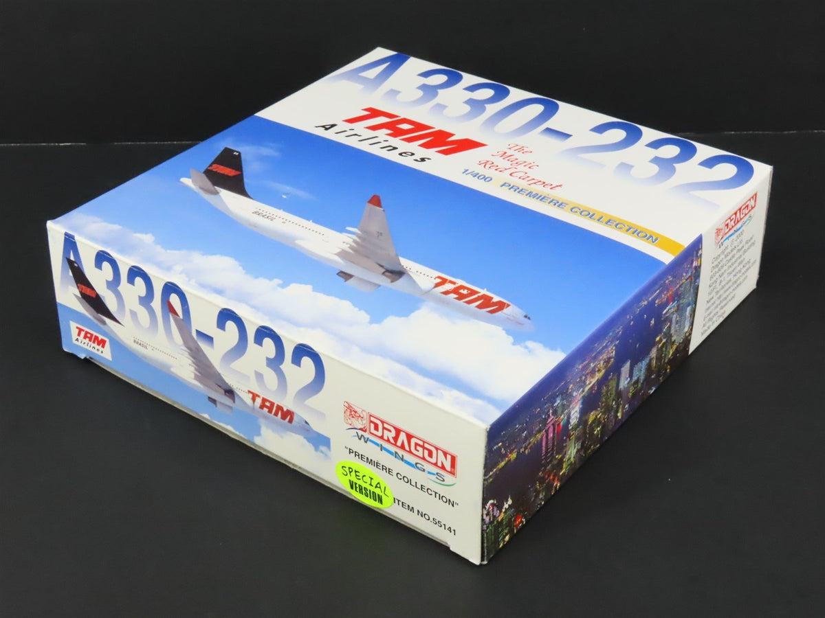 1:400 Dragon Wings 55141 Die-Cast TAM Airlines Airbus A330-232 Airliner PT-MVA