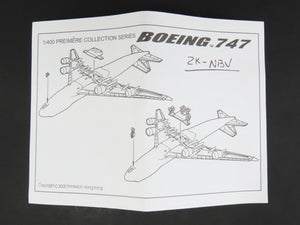 1:400 Dragon Wings 55131 DieCast Air New Zealand Boeing 747-419 Airliner ZK-NBV