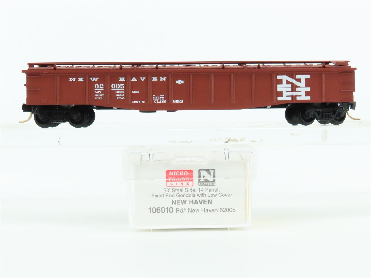 N Scale Micro-Trains MTL 106010 NH New Haven Railroad 50&#39; Gondola #62005